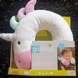 Unicorn Animal Neck Roll - White and Pink